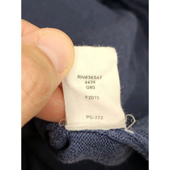 GH Bass Cardigan Sweater Men's 2XL Blue 100% Cotton Classic Preppy Grandpa - Picture 6 of 6